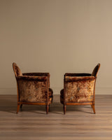 Pair of Art Deco Lounge Chairs Manner of Paul Follot, France, 1935 - Lone Fox