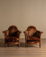 Pair of Art Deco Lounge Chairs Manner of Paul Follot, France, 1935 - Lone Fox