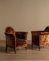 Pair of Art Deco Lounge Chairs Manner of Paul Follot, France, 1935 - Lone Fox