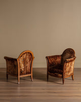 Pair of Art Deco Lounge Chairs Manner of Paul Follot, France, 1935 - Lone Fox