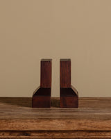 Pair of Art Deco Oak Bookends, 1930's - Lone Fox