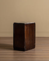 Pair of Art Deco Wood & Marble Fluted Nightstands, France, 1940's - Lone Fox