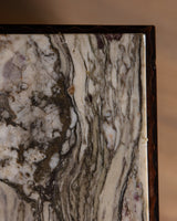 Pair of Art Deco Wood & Marble Fluted Nightstands, France, 1940's - Lone Fox