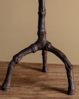 Pair of Bamboo Plaster Tripod Table Lamps, 1970's - Lone Fox