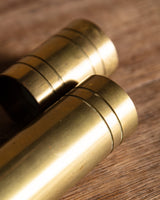 Pair of Brass Cylinder Taper Holders, Scandinavian, 1960's - Lone Fox