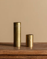 Pair of Brass Cylinder Taper Holders, Scandinavian, 1960's - Lone Fox