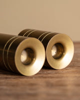 Pair of Brass Cylinder Taper Holders, Scandinavian, 1960's - Lone Fox