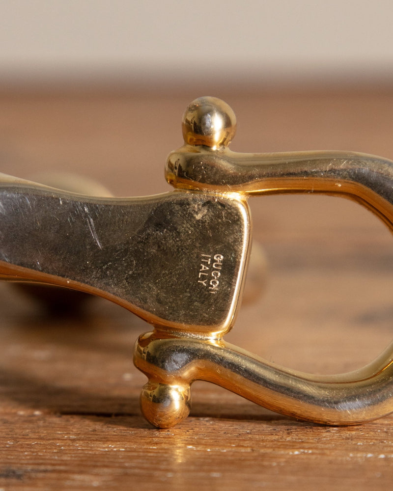 Pair of Brass Horsebit Taper Holders by Gucci, 1980's - Lone Fox