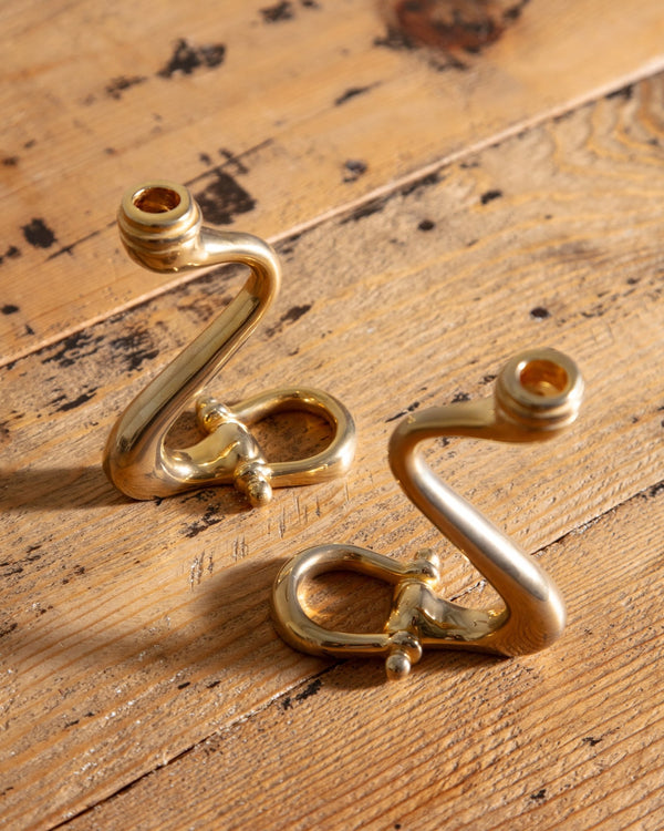 Pair of Brass Horsebit Taper Holders by Gucci, 1980's - Lone Fox