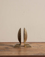 Pair of Brass Seashell Bookends - Lone Fox