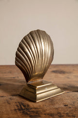 Pair of Brass Seashell Bookends - Lone Fox