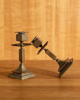 Pair of Bronze Art Deco Taper Holders, Netherlands, 1920's - Lone Fox