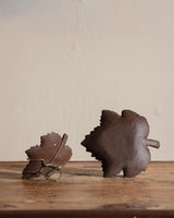 Pair of Cast Bronze Leaf Trinket Dishes - Lone Fox