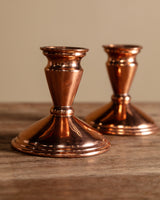 Pair of Copper Taper Candle Holders - Lone Fox