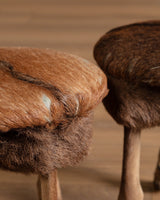 Pair of Deer Hoof Stools, France, 1940's - Lone Fox