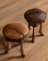 Pair of Deer Hoof Stools, France, 1940's - Lone Fox