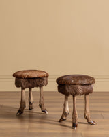 Pair of Deer Hoof Stools, France, 1940's - Lone Fox