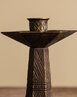 Pair of Dutch Amsterdam School Bronze Candle Holders, 1930's - Lone Fox