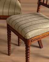 Pair of Edwardian Bobbin Spindle Back Chairs, 1920’s - Lone Fox