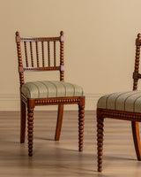Pair of Edwardian Bobbin Spindle Back Chairs, 1920’s - Lone Fox