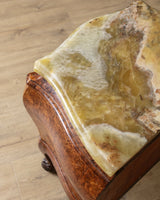 Pair of French Burl & Green Onyx Nighstands, 1950's - Lone Fox