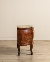 Pair of French Burl & Green Onyx Nighstands, 1950's - Lone Fox