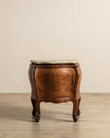 Pair of French Burl & Green Onyx Nighstands, 1950's - Lone Fox