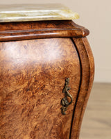 Pair of French Burl & Green Onyx Nighstands, 1950's - Lone Fox