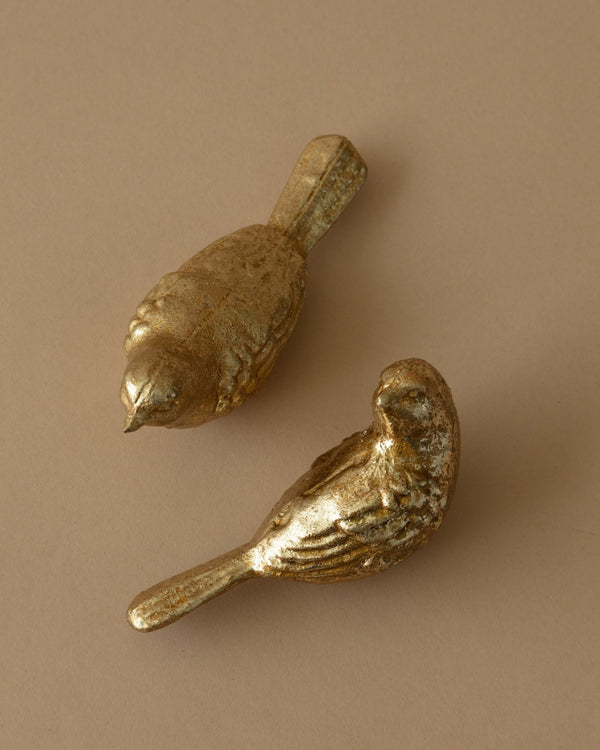 Pair of Gilded Cast Iron Decorative Birds - Lone Fox