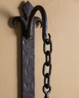 Pair of Gothic Revival Iron Sconces w/ Cone Shades, Europe, 1920s - Lone Fox