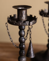 Pair of Gothic Revival Iron Taper Holders, France, 1900's - Lone Fox