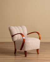 Pair of Halabala H - 237 Lounge Chair in Curly Boucle, 1950s - Lone Fox