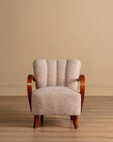 Pair of Halabala H - 237 Lounge Chair in Curly Boucle, 1950s - Lone Fox