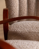 Pair of Halabala H - 237 Lounge Chair in Curly Boucle, 1950s - Lone Fox