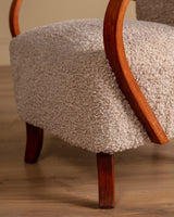 Pair of Halabala H - 237 Lounge Chair in Curly Boucle, 1950s - Lone Fox