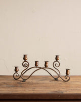 Pair of Hand Forged Copper Candle Holders - Lone Fox