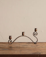 Pair of Hand Forged Copper Candle Holders - Lone Fox