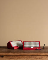 Pair of Hans-Agne Jakobsson "Elidus" Bedside Lamps in Red Lacquer, Sweden, 1970s - Lone Fox