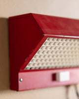 Pair of Hans-Agne Jakobsson "Elidus" Bedside Lamps in Red Lacquer, Sweden, 1970s - Lone Fox