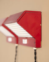 Pair of Hans-Agne Jakobsson "Elidus" Bedside Lamps in Red Lacquer, Sweden, 1970s - Lone Fox