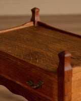 Pair of Henning Kjaernulf Oak Brutalist Nightstands, Denmark, 1960s - Lone Fox