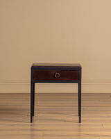 Pair of Iron & Leather End Tables Manner of Jean-Michel Frank, Europe, 1980's - Lone Fox