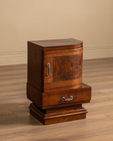 Pair of Italian Art Deco Figured Walnut Nightstands, Italy, 1930s - Lone Fox