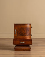 Pair of Italian Art Deco Figured Walnut Nightstands, Italy, 1930s - Lone Fox