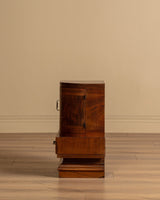 Pair of Italian Art Deco Figured Walnut Nightstands, Italy, 1930s - Lone Fox