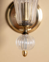 Pair of Italian Fluted Murano Glass Wall Sconces, 1960s - Lone Fox