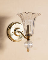 Pair of Italian Fluted Murano Glass Wall Sconces, 1960s - Lone Fox