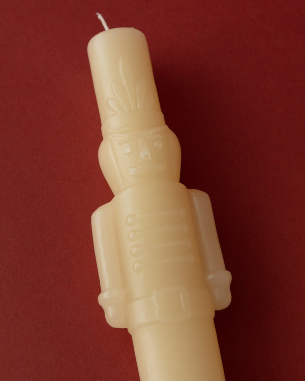 Pair of Ivory Nutcracker Taper Candles - Lone Fox