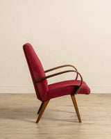 Pair of Jaroslav Smidek Beech Lounge Chairs, Czechoslovakia, 1970's - Lone Fox