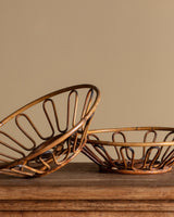 Pair of Loopy Wicker Baskets, Italy, 1960s - Lone Fox